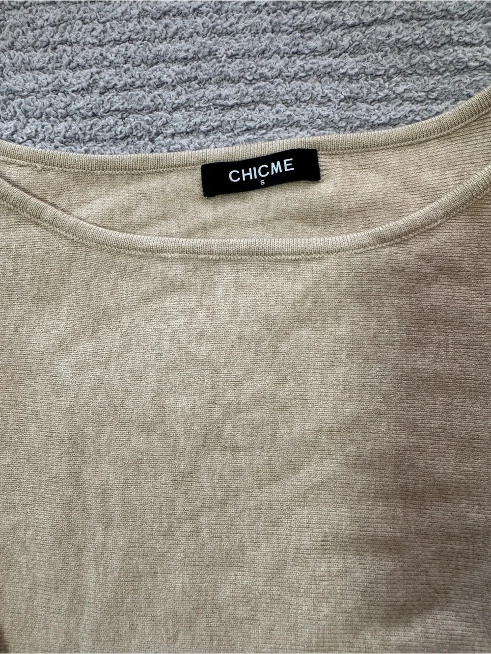Ribbed Beige Turtleneck Sweater